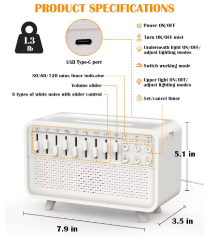 SLEEPY WELL WHITE NOISE DIFFUSER